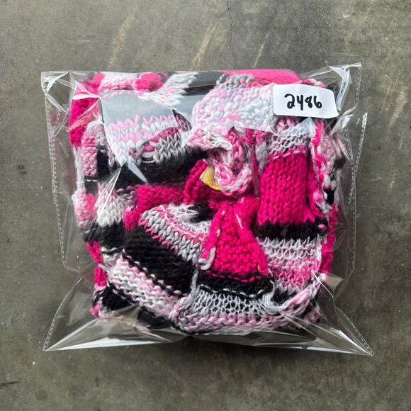 Urban Outfitters Beatrix Distressed Sweater Women's M Pink Striped Long Sleeve - Picture 9 of 9